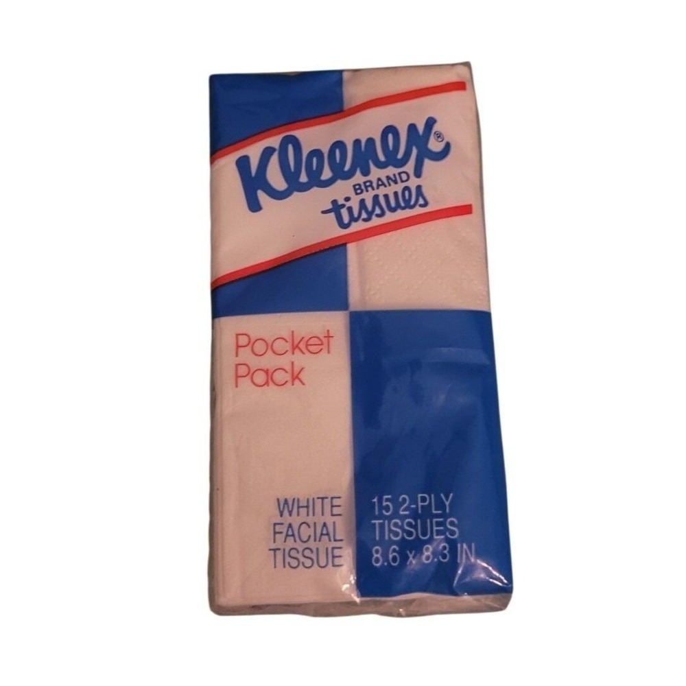 Vintage 1987 Kleenex Pocket Pack Tissues Sealed